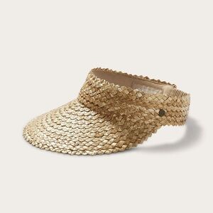 Hemlock Hat Co. Straw Capri Visor Hat Sun Beach Pool Resort Tennis Outdoor